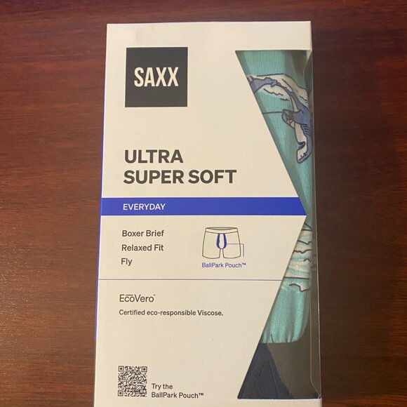 SAXX ULTRA Boxer Briefs with Fly “Sharkski" - Picture 3 of 4